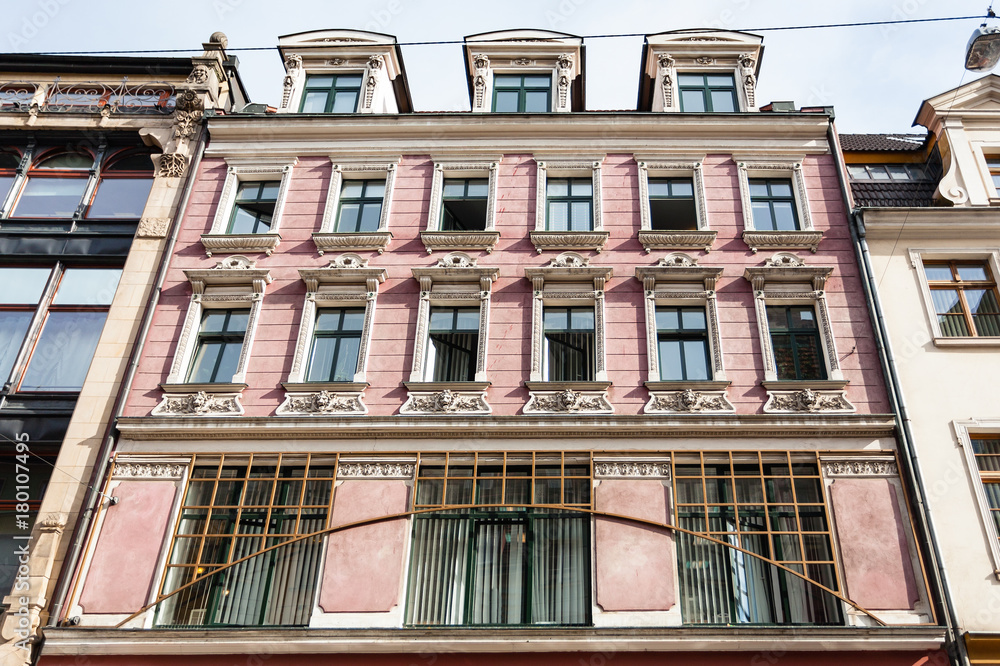 facade of old residential house in Wroclaw city facade of old residential house in Wroclaw city