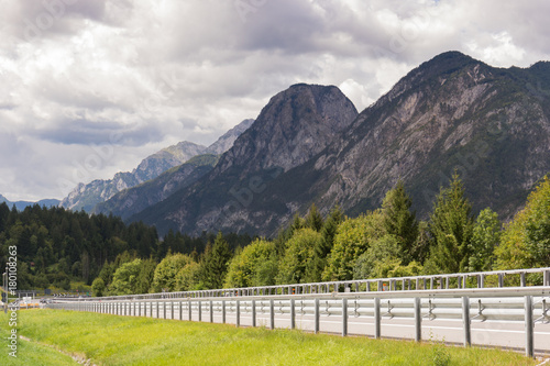 Beautiful views of the mountains while traveling through the Austrian and Italian Alps © Anna