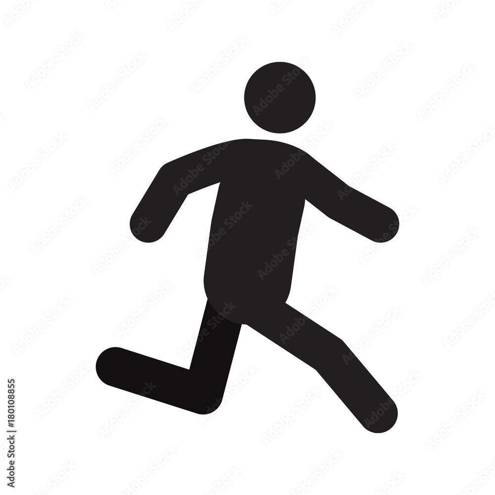 Running man silhouette icon