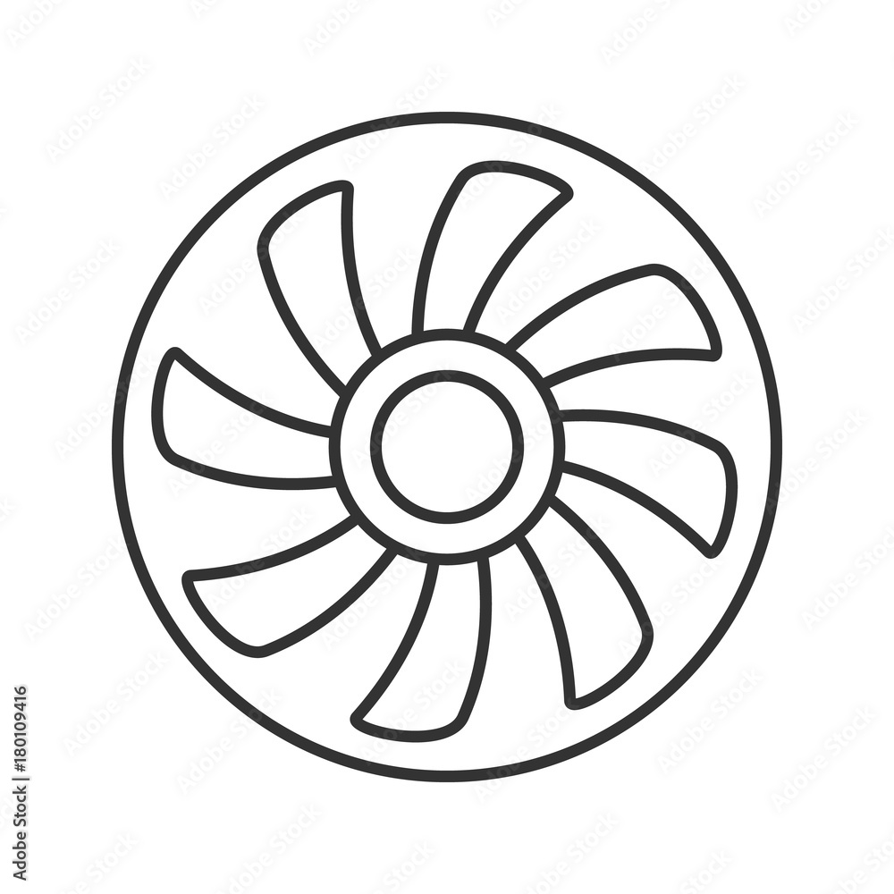 Exhaust fan linear icon