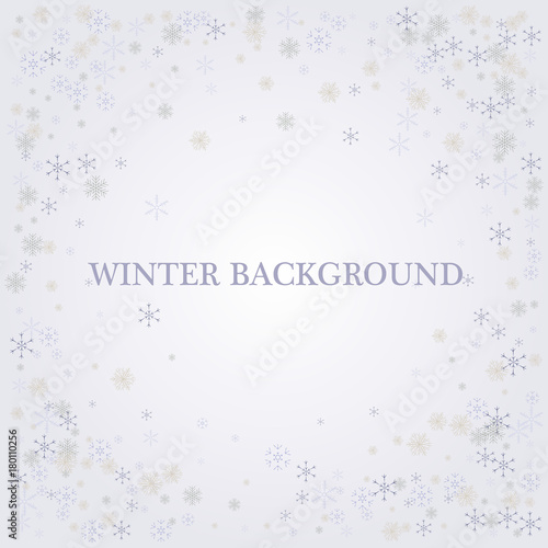 winter background, a blue background with blue and white snowflakes