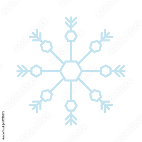 snowflake icon over white background vector illustration