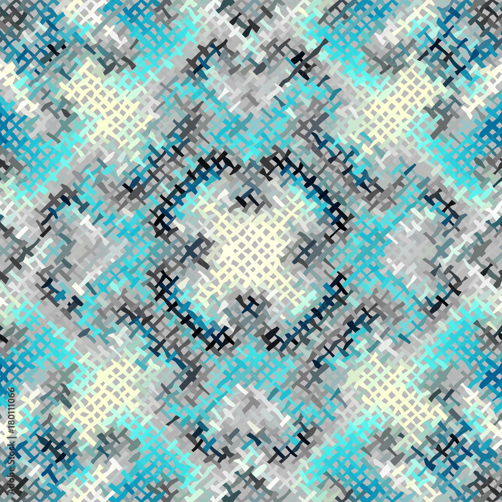 Fototapeta premium Seamless background pattern. Imitation of a texture of rough canvas painted with paint.