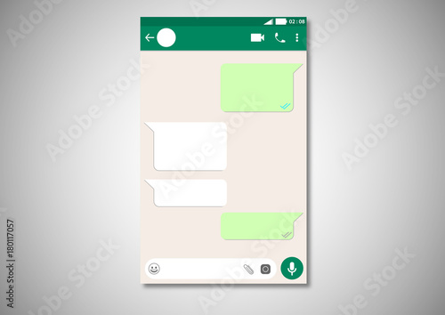 chatting user interface. Mobile app ui ux template