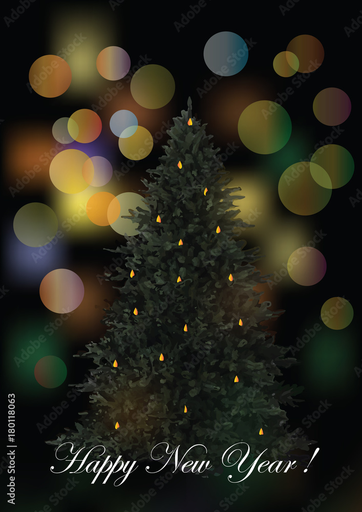 New Year greeting card, flyer, template. New Year greeting card, flyer, template.