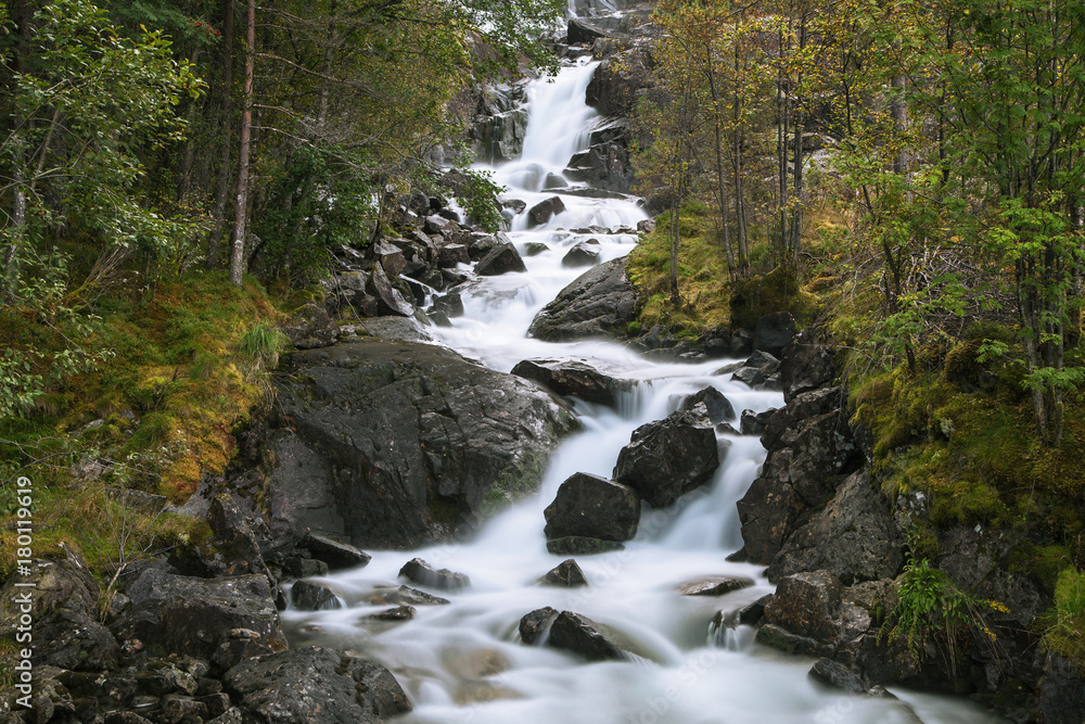 Fototapeta premium Silky Stream from Langfoss