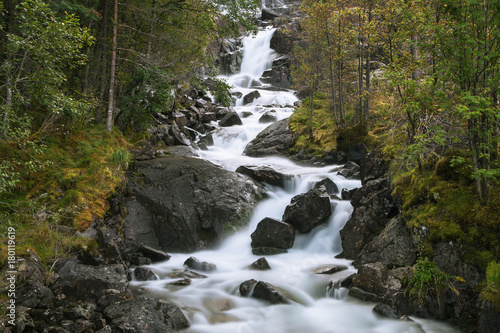 Fototapeta Naklejka Na Ścianę i Meble -  Silky Stream from Langfoss