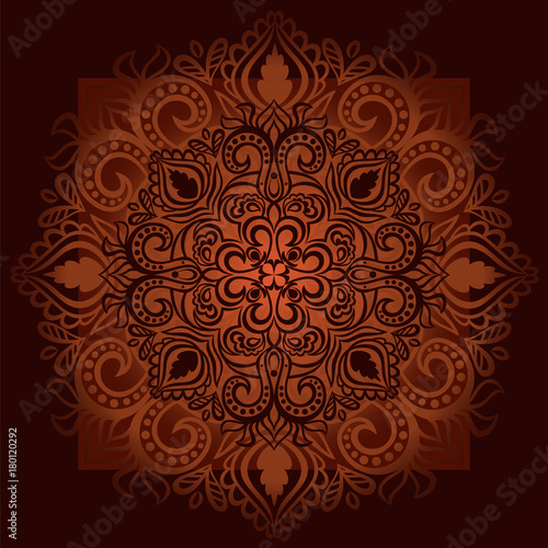 Round patterned ornament mandala 1