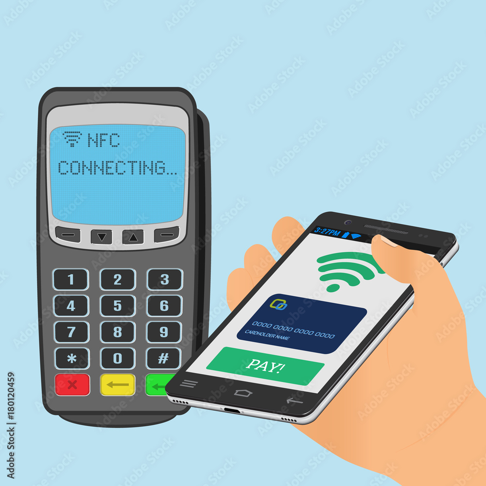 Wireless payment with nfc technology using a smartphone. Wireless payment with nfc technology using a smartphone.