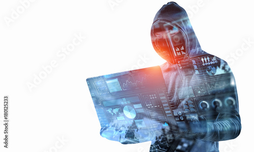Hacker man steal information