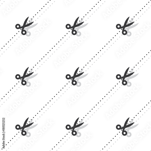 Scissors And Dots Barber Accessory Seamless Clear Backgroud