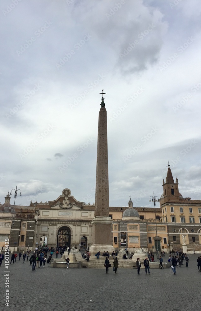 Piazza del Popolo, literally People's Square, large urban square in Rome