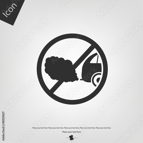 No car smoke vector icon