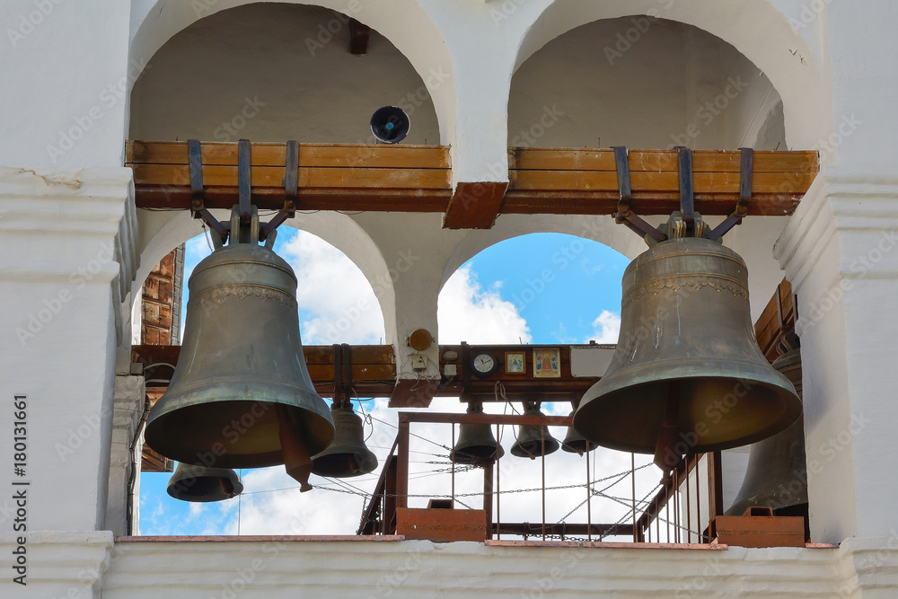 Obraz premium Moscow, bell tower of the Cathedral in the Sretensky monastery