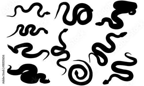 Viper Silhouette Vector Graphics