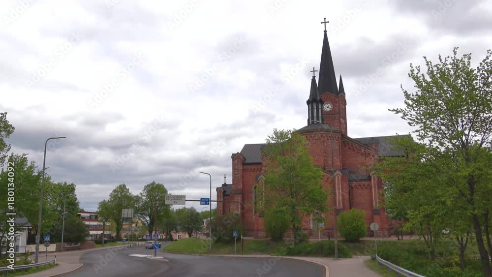 View of the Lutheran Church of Loviisa cloudy june day. Finland View of the Lutheran Church of Loviisa cloudy june day. Finland