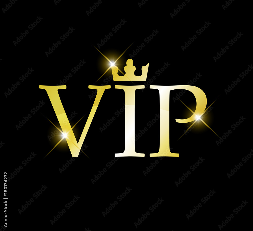 VIP golden sign vector Stock-Vektorgrafik | Adobe Stock