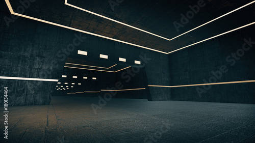 Empty room with light glow,abstract space.3D rendering    © jm1366
