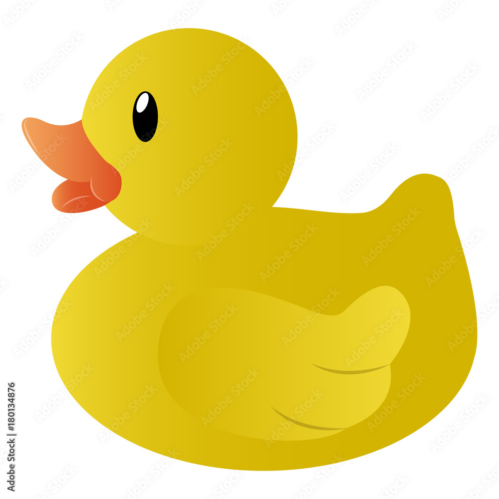 Rubber duck isolated on white background, Vector illustration Rubber duck isolated on white background, Vector illustration