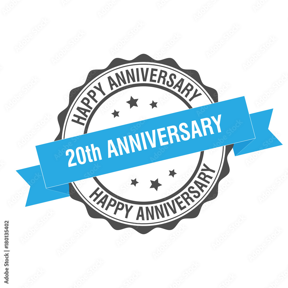 Obraz premium 20th anniversary stamp illustration