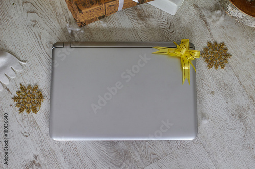 Laptop with copy space on screen