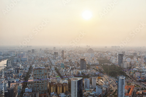 Ho Chi Minh  Vietnam  29 January  2015  View on slums of Saigon