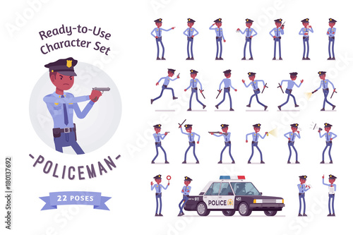 Policeman character creation set