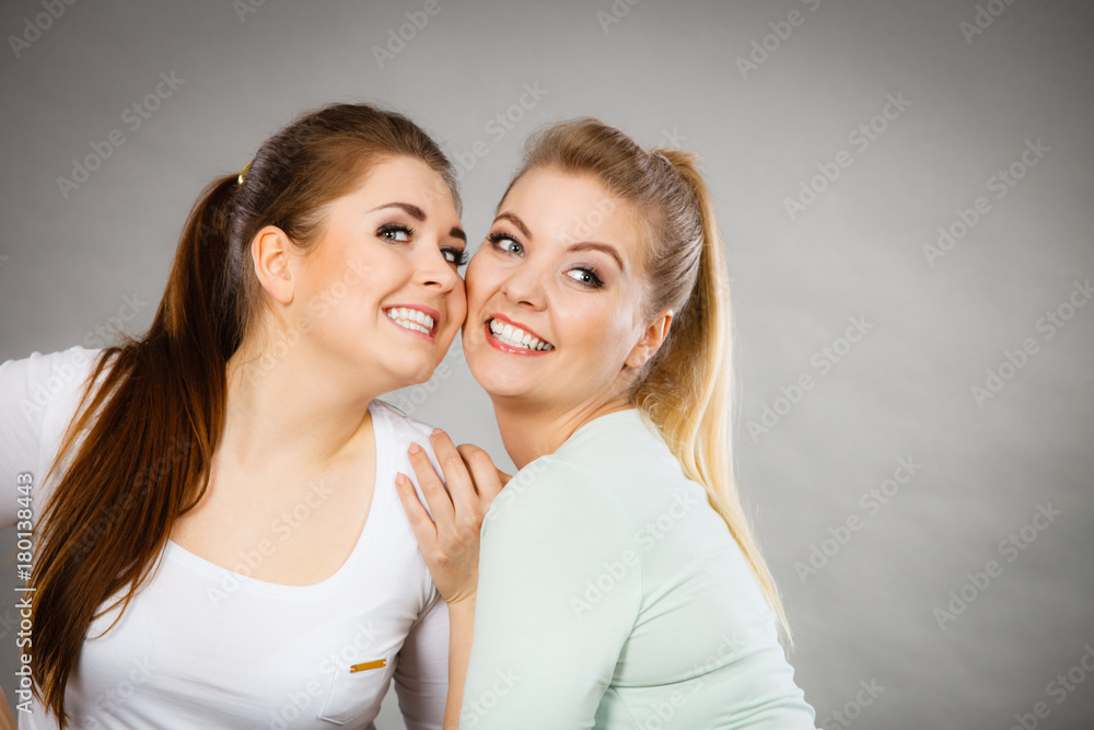 Two happy women friends having fun Two happy women friends having fun