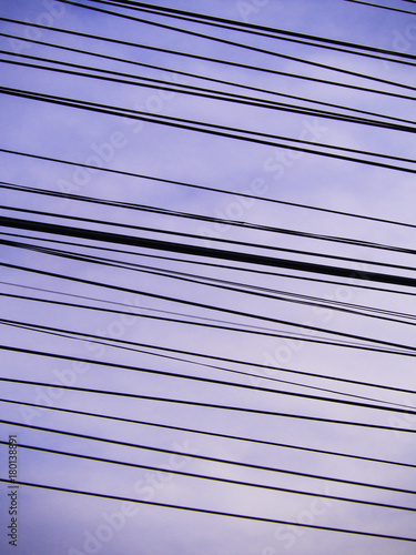 Oblique Cord between Wires Several Lines