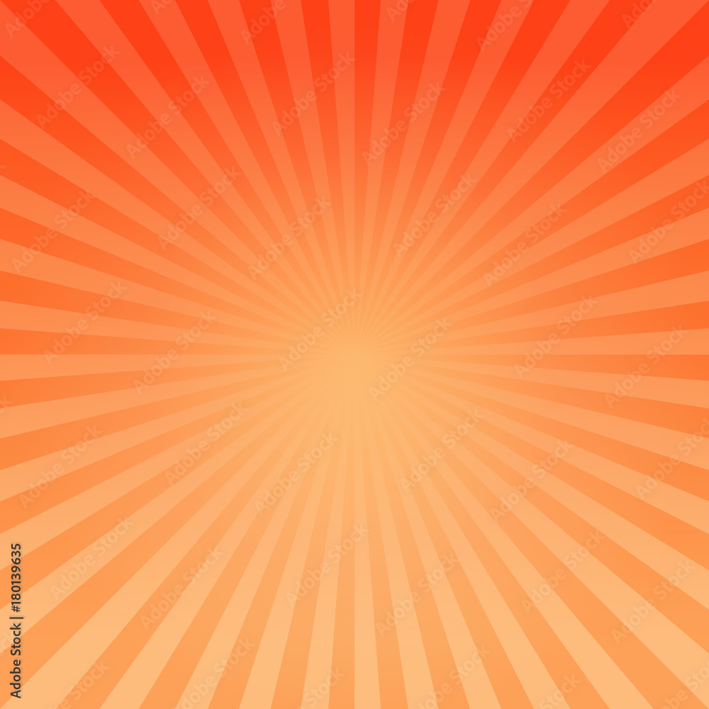 Abstract bright Red Orange gradient rays background. Vector Abstract bright Red Orange gradient rays background. Vector