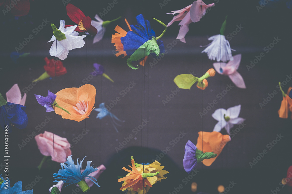 Suspension de fleurs en papier Suspension de fleurs en papier
