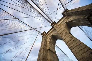 Brooklyn Bridge New York City close up architectural detail