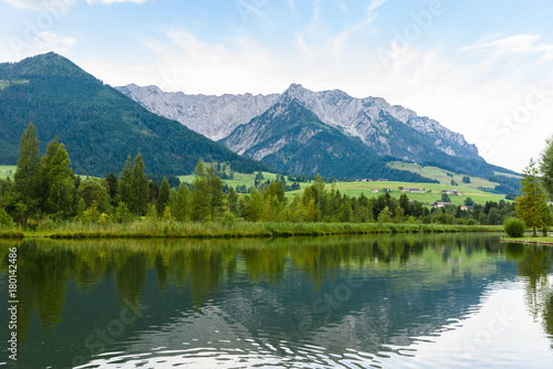Lake Walchsee at summer day, Austria Tyrol