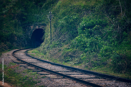 tunnel in the mountain for a railway line