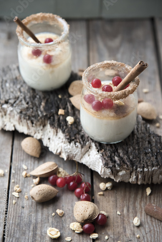 Milk dessert, spices and nuts
