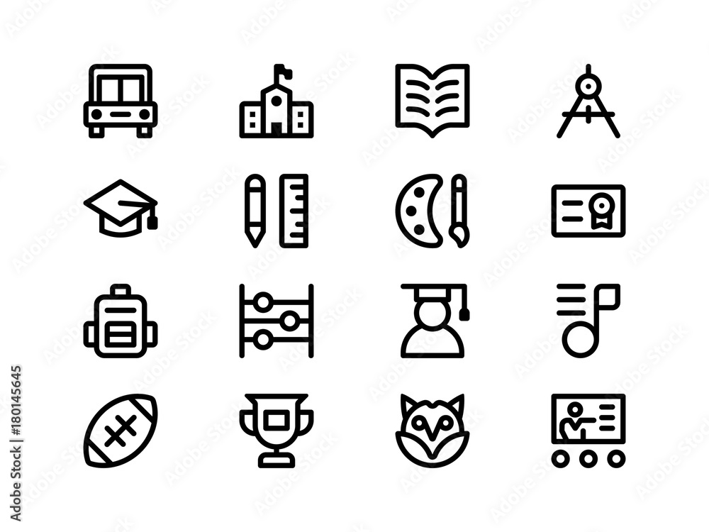 School and Education Line Icons School and Education Line Icons