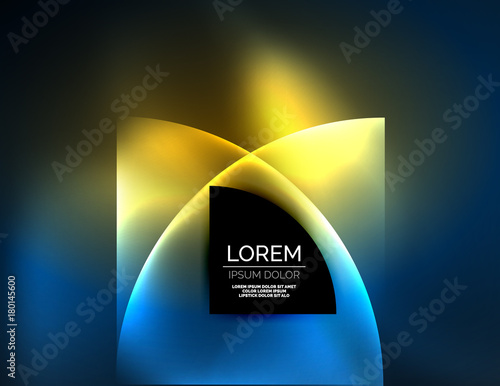 Abstract vector round banner