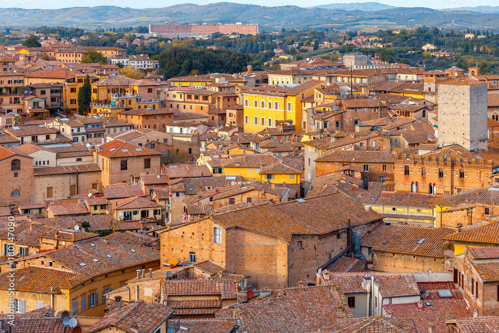 Siena. Aerial view of the city.