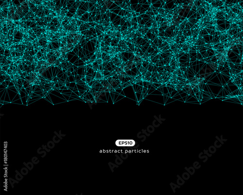 Vector background with abstract particles.