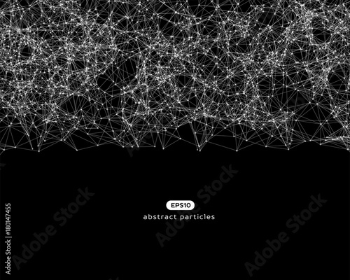 Vector background with abstract particles.