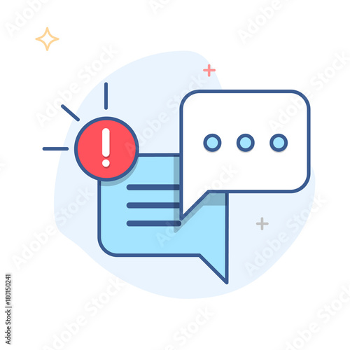 New Message, Dialog, Chat Speech Bubble Notification icon vector