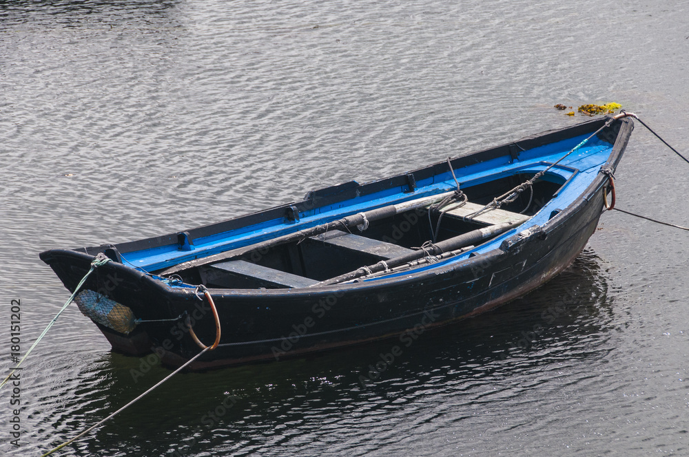 Fishing boat moored in the harbor