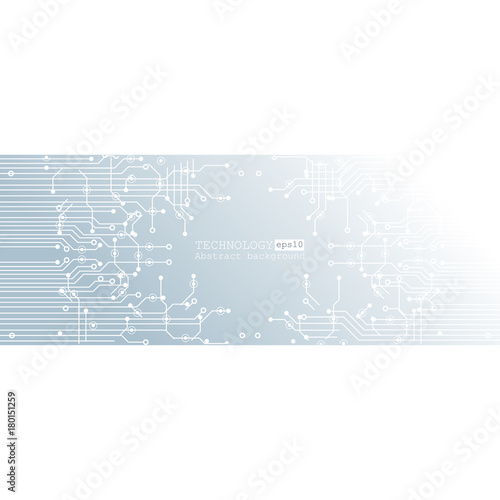Vector circuit board illustration. Abstract technology