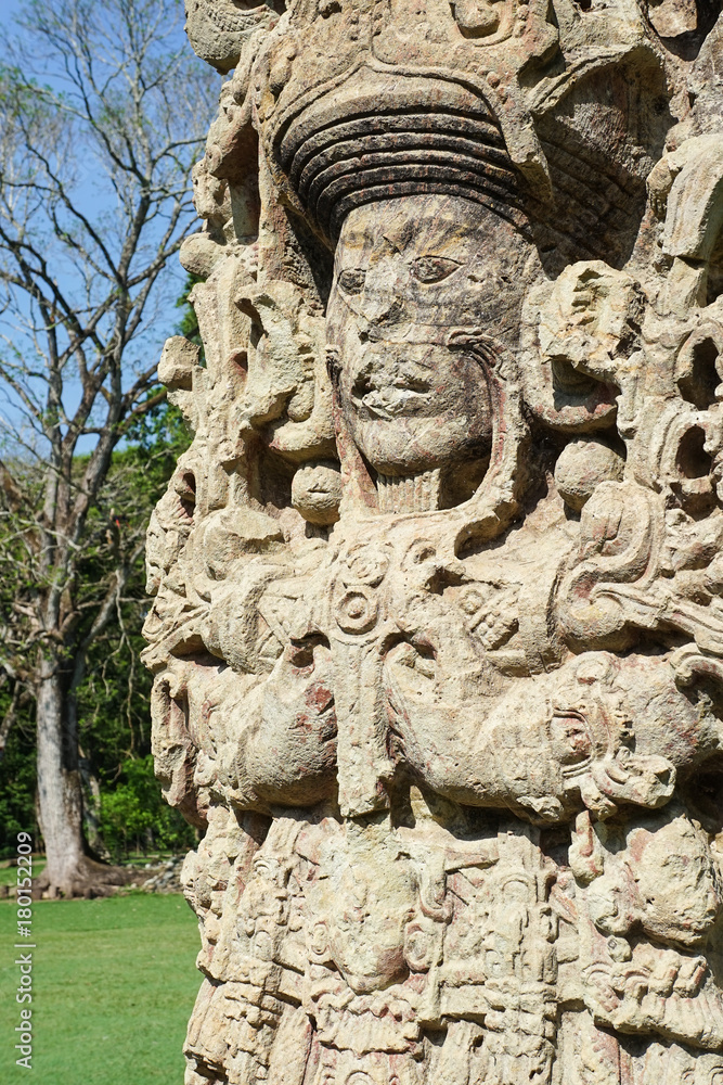 Copan ruins in the archeological site, Copan Ruinas, Honduras, Central America