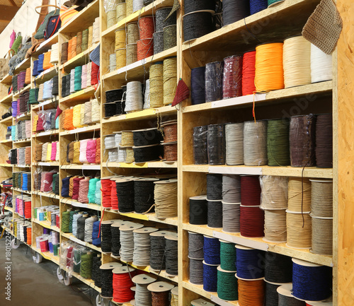 Valokuva haberdashery with lots of threads and wadding for sale