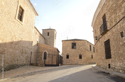 Stone buildings in Belmonte, Castile, Spain