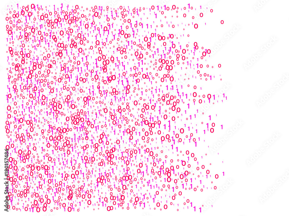 Cyber Monday Confetti. Computer Technology Futuristic Background. Falling Down binary circuit. Female Programmers Pink Cyber Monday Confetti. Virtual Reality, Digital Database Big Data Global Network