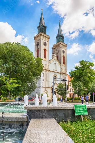 Sombor, Serbia July 12, 2017: Church of St Stephen King in Sombor