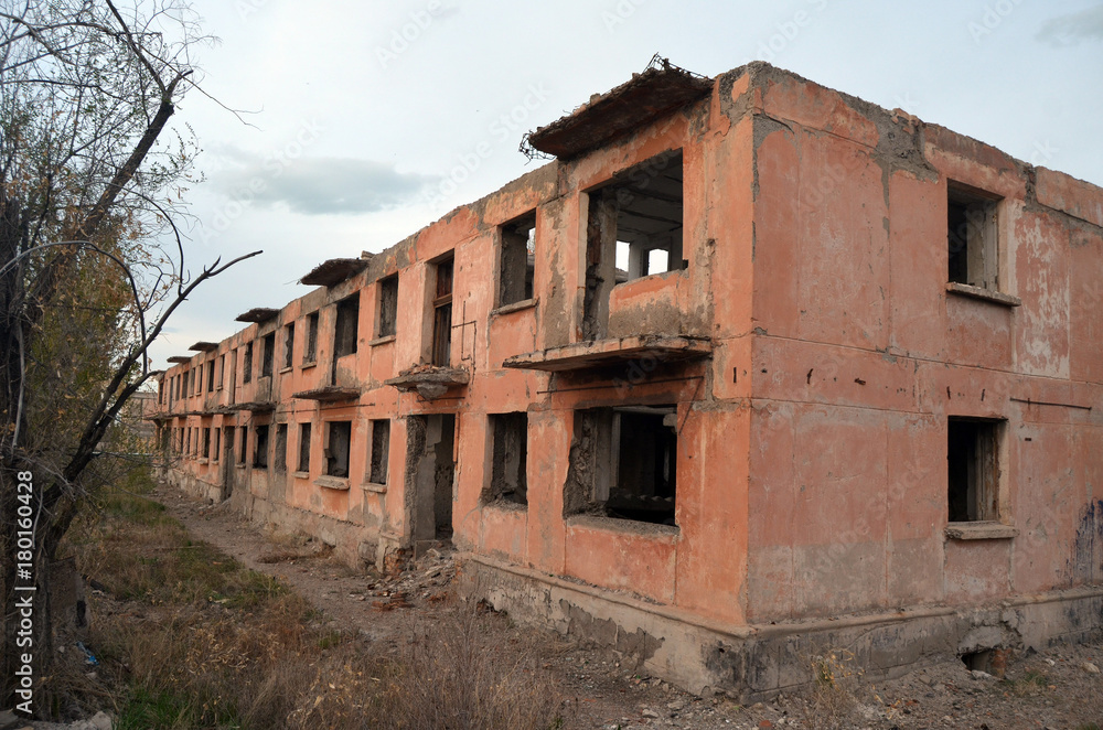 Abandoned Soviet military base in Central Asia.Residential area.West Bank of Balkhash Lake
Abandoned Soviet military base in Central Asia.Residential area.West Bank of Balkhash Lake