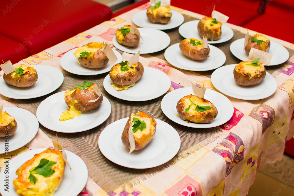 stuffed potatoes cooked by children in class stuffed potatoes cooked by children in class